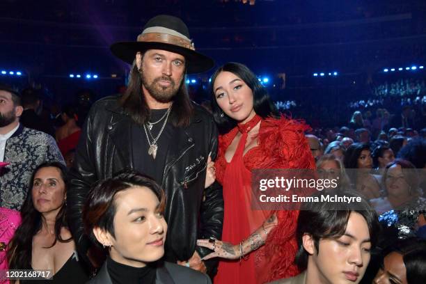 Billy Ray Cyrus and Noah Cyrus during the 62nd Annual GRAMMY Awards at STAPLES Center on January 26, 2020 in Los Angeles, California.