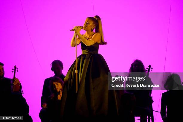 Ariana Grande performs onstage during the 62nd Annual GRAMMY Awards at Staples Center on January 26, 2020 in Los Angeles, California.