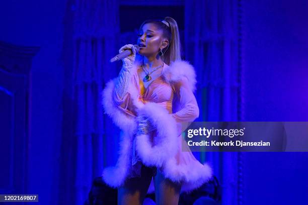 Ariana Grande performs onstage during the 62nd Annual GRAMMY Awards at Staples Center on January 26, 2020 in Los Angeles, California.