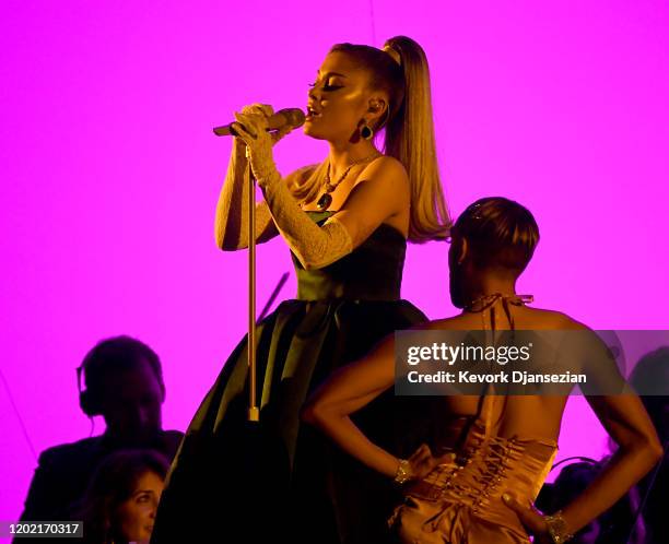 Ariana Grande performs onstage during the 62nd Annual GRAMMY Awards at Staples Center on January 26, 2020 in Los Angeles, California.