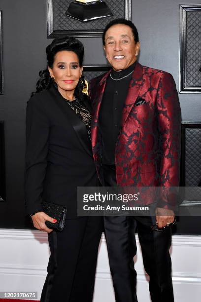 Frances Glandney and Smokey Robinson attend the 62nd Annual GRAMMY Awards at Staples Center on January 26, 2020 in Los Angeles, California.