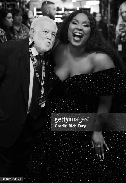 Kenneth Ehrlich and Lizzo attend the 62nd Annual GRAMMY Awards at STAPLES Center on January 26, 2020 in Los Angeles, California.