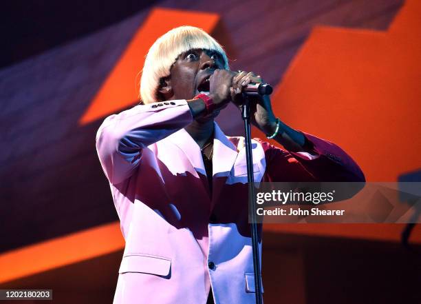 Tyler the Creator performs at the 62nd Annual GRAMMY Awards on January 26, 2020 in Los Angeles, California.