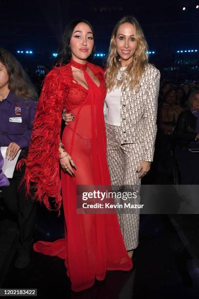 Noah Cyrus and Tish Cyrus during the 62nd Annual GRAMMY Awards at STAPLES Center on January 26, 2020 in Los Angeles, California.