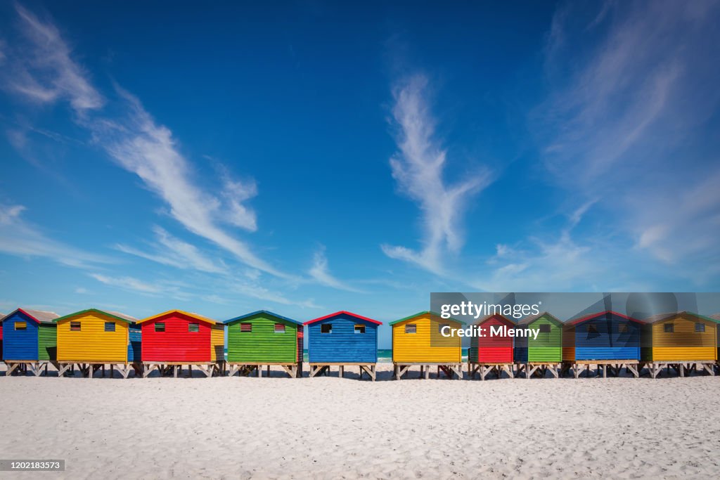 Strandhütten Muizenberg Kapstadt Südafrika