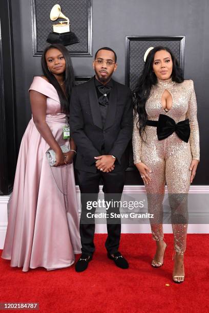 Miley Justine Simmons, JoJo Simmons, and Angela Simmons attend the 62nd Annual GRAMMY Awards at Staples Center on January 26, 2020 in Los Angeles,...