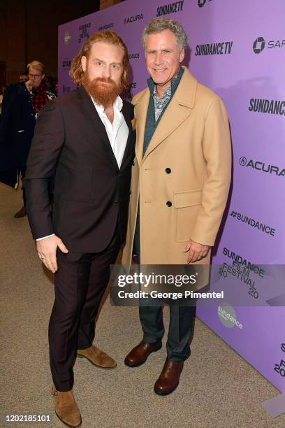 Kristofer Hivju and Will Ferrell attend the 2020 Sundance Film Festival - "Downhill" Premiere at Eccles Center Theatre on January 26, 2020 in Park...