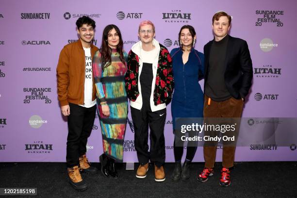 Lucas Leyva, Jillian Mayer, Brett Potter, Olivia Lloyd, and Dylan Redford attend the 2020 Sundance Film Festival - "Omniboat: A Fast Boat Fantasia"...