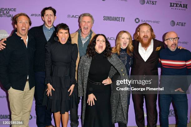 Nat Faxon, Zach Woods, Zoë Chao, Will Ferrell, Julia Louis-Dreyfus, Miranda Otto, Kristofer Hivju, and Jim Rash attend the 2020 Sundance Film...