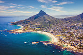 Cape Town Camps Bay Clifton Scenic Aerial View South Africa