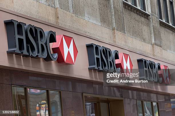 An HSBC Bank branch is seen at 550 Fashion Avenue on August 1, 2011 in New York City. According to reports HSBC will eliminate 30,000 jobs worldwide...