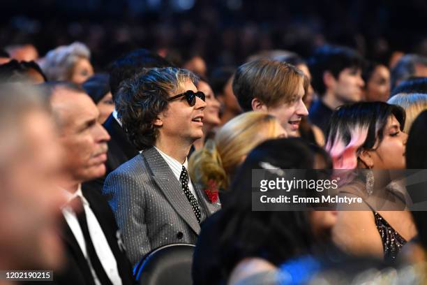 Beck and Cosimo Henri attend the 62nd Annual GRAMMY Awards at STAPLES Center on January 26, 2020 in Los Angeles, California.