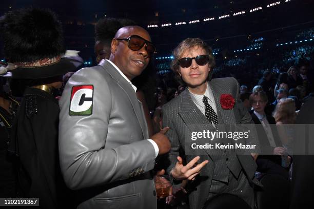 Dave Chappelle and Beck during the 62nd Annual GRAMMY Awards at STAPLES Center on January 26, 2020 in Los Angeles, California.