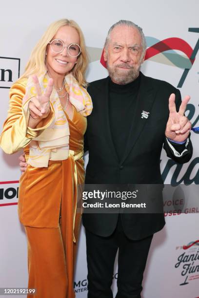 Eloise DeJoria and John Paul DeJoria arrive at Steven Tyler's Third Annual Grammy Awards Viewing Party to benefit Janie’s Fund presented by Live...