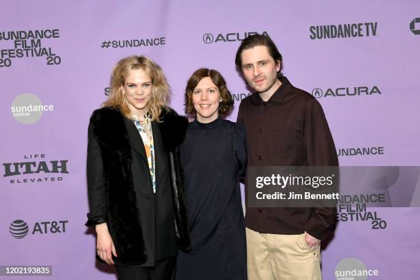 Actor Ane Dahl Torp and director Amanda Kernell attend the 2020 Sundance Film Festival - "Charter" Premiere at Prospector Square Theatre on January...