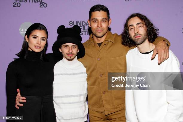 Diane Guerrero, Moisés Arias, Wilmer Valderrama, and Mateo Arias attends the 2020 Sundance Film Festival - "Blast Beat" Premiere at The Ray on...