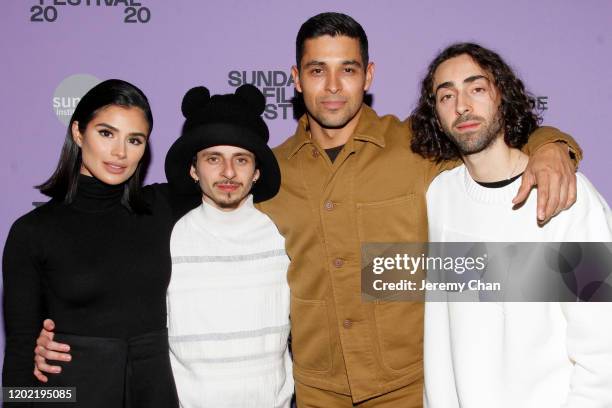 Diane Guerrero, Moisés Arias, Wilmer Valderrama, and Mateo Arias attends the 2020 Sundance Film Festival - "Blast Beat" Premiere at The Ray on...