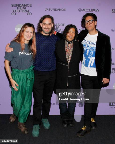 Ana Souza, Esteban Arango, Shari Frilot, and Erick Castrillon attend the 2020 Sundance Film Festival - "Blast Beat" Premiere at The Ray on January...