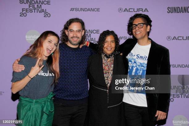 Ana Souza, Esteban Arango, Shari Frilot, and Erick Castrillon attend the 2020 Sundance Film Festival - "Blast Beat" Premiere at The Ray on January...