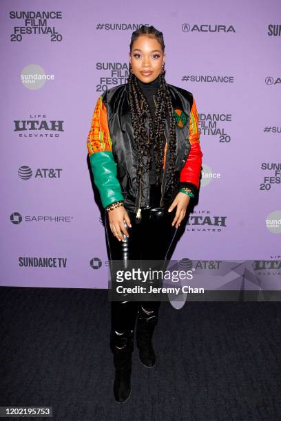Ashley Jackson attends the 2020 Sundance Film Festival - "Blast Beat" Premiere at The Ray on January 26, 2020 in Park City, Utah.