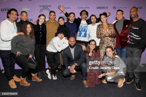 The cast and crew of "Blast Beat: attend the 2020 Sundance Film Festival - "Blast Beat" Premiere at The Ray on January 26, 2020 in Park City, Utah.