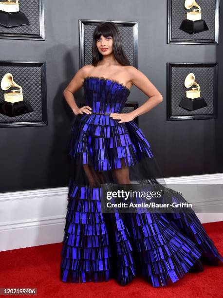 Jameela Jamil attends the 62nd Annual GRAMMY Awards at Staples Center on January 26, 2020 in Los Angeles, California.