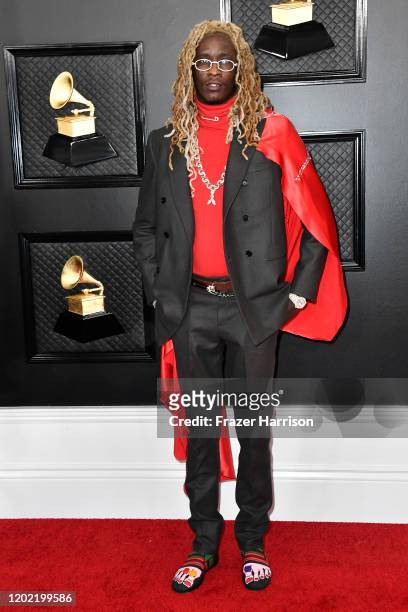 Young Thug attends the 62nd Annual GRAMMY Awards at STAPLES Center on January 26, 2020 in Los Angeles, California.