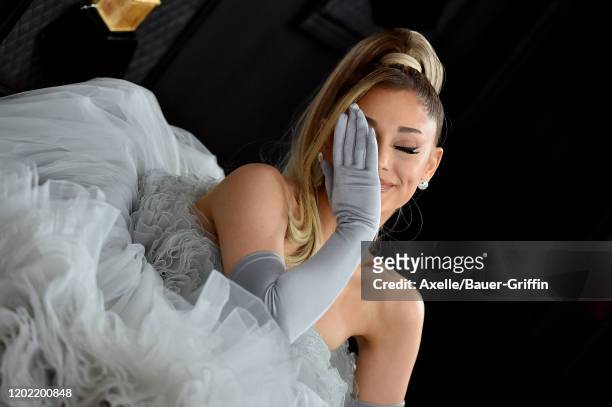 Ariana Grande attends the 62nd Annual GRAMMY Awards at Staples Center on January 26, 2020 in Los Angeles, California.