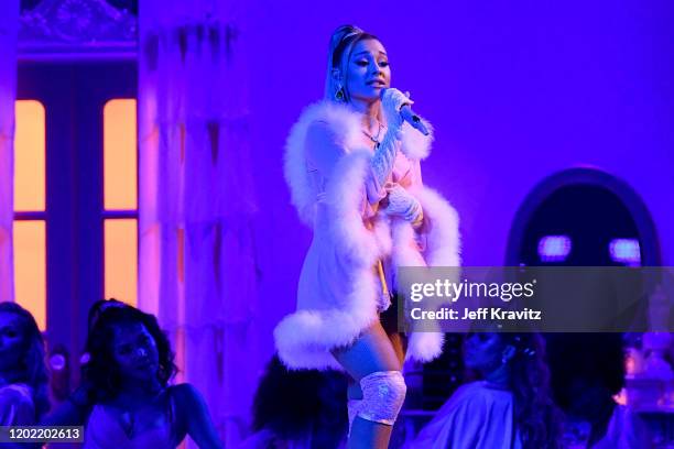 Ariana Grande performs onstage during the 62nd Annual GRAMMY Awards at Staples Center on January 26, 2020 in Los Angeles, California.