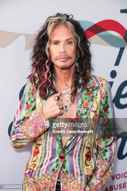 Steven Tyler arrives at Steven Tyler's Third Annual Grammy Awards Viewing Party to benefit Janie’s Fund presented by Live Nation at Raleigh Studios...