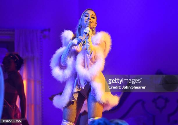 Ariana Grande performs at the 62nd Annual GRAMMY Awards on January 26, 2020 in Los Angeles, California.