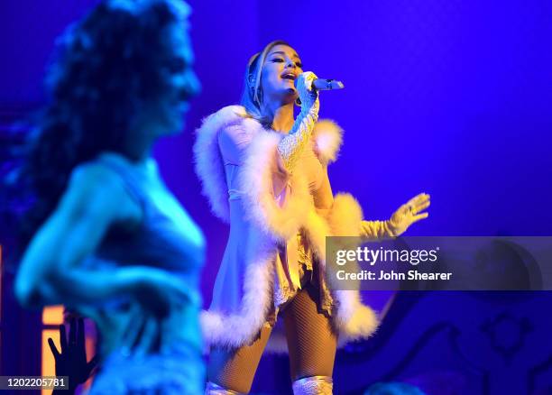 Ariana Grande performs at the 62nd Annual GRAMMY Awards on January 26, 2020 in Los Angeles, California.