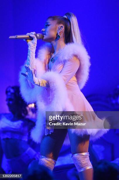 Ariana Grande performs onstage during the 62nd Annual GRAMMY Awards at STAPLES Center on January 26, 2020 in Los Angeles, California.