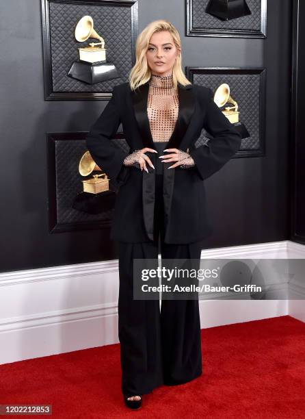 Bebe Rexha attends the 62nd Annual GRAMMY Awards at Staples Center on January 26, 2020 in Los Angeles, California.