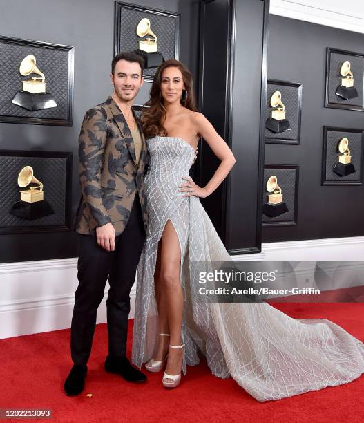 Kevin Jonas and Danielle Jonas attend the 62nd Annual GRAMMY Awards at Staples Center on January 26, 2020 in Los Angeles, California.