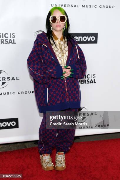 Billie Eilish attends the 2020 Grammy after party hosted by Universal Music Group on January 26, 2020 in Los Angeles, California.