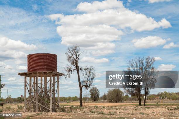 Water Tank Rusted Old Rusted Water Tank In The Country With Clouds And Blue Sky High-Res ...