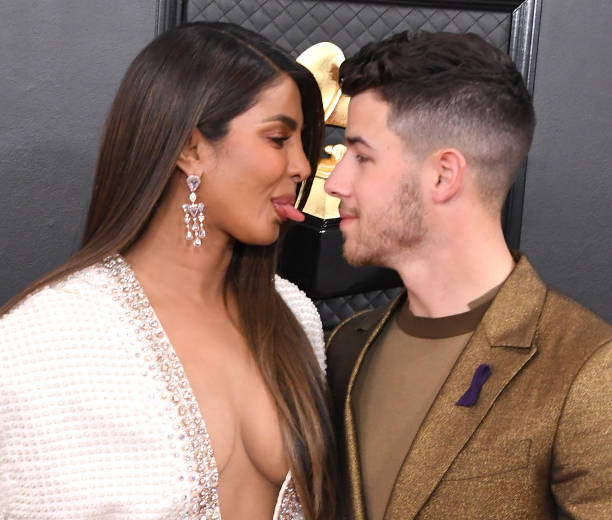 Priyanka Chopra Nick Jonas arrives at the 62nd Annual GRAMMY Awards at Staples Center on January 26, 2020 in Los Angeles, California.