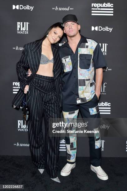 Jessie J and Channing Tatum attend FIJI Water At Republic Records 2020 Grammy After Party on January 26, 2020 in West Hollywood, California.