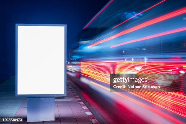 billboard on the highway. - billboard highway stock pictures, royalty-free photos & images