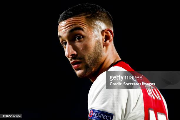 Hakim Ziyech of Ajax during the UEFA Europa League match between Getafe v Ajax at the Coliseum Alfonso Perez on February 20, 2020 in Getafte Spain