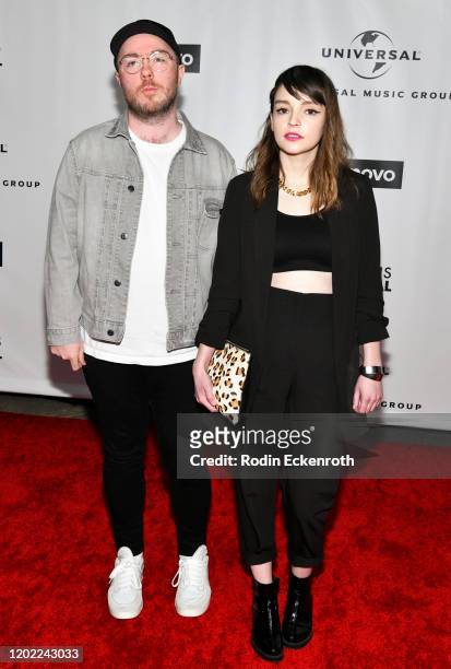 Martin Doherty and Lauren Mayberry of CHVRCHES attend Universal Music Group Hosts 2020 Grammy After Party on January 26, 2020 in Los Angeles,...