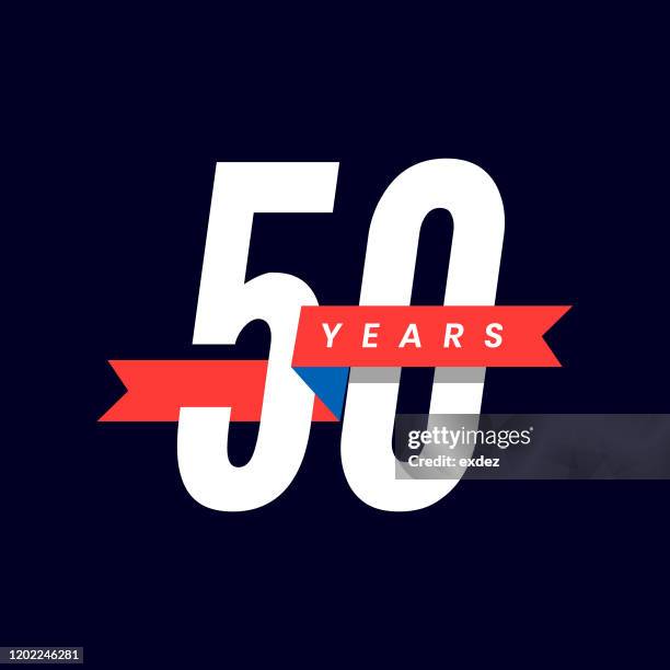 ilustrações de stock, clip art, desenhos animados e ícones de 50 years anniversary - aniversário especial