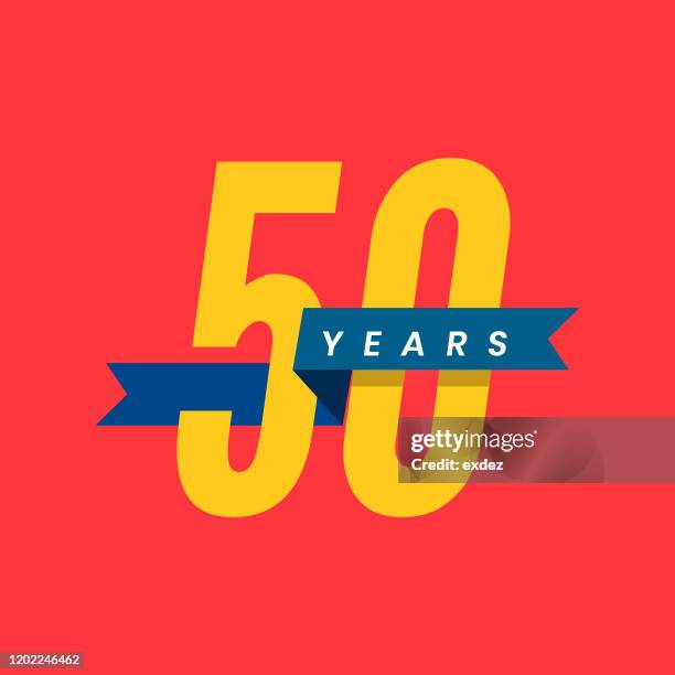 50 years anniversary - 50th anniversary stock illustrations