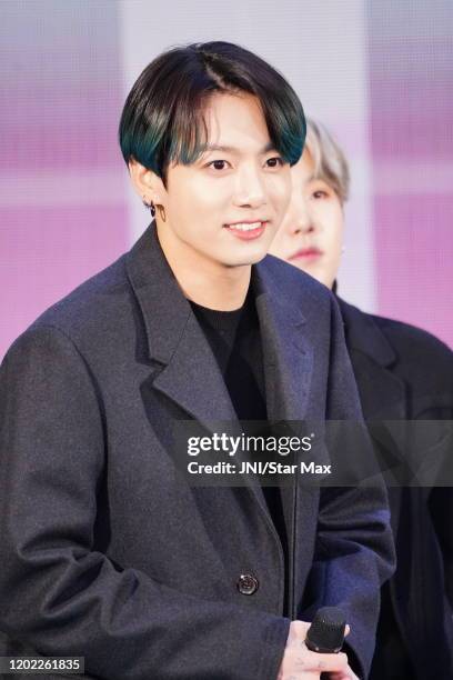 Jungkook, Jeon Jung-kook of the K-pop band BTS are seen on February 21, 2020 in New York City.