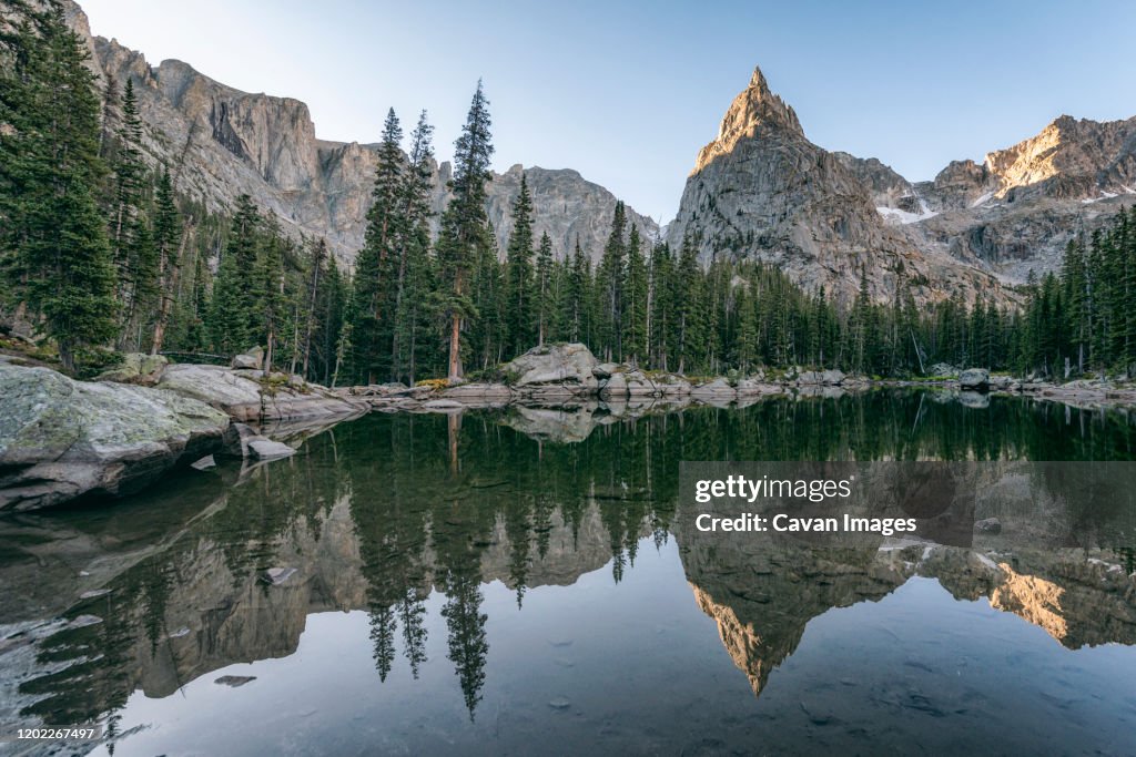 Crater Lake with Lone Eagle Peak in the Indian Peaks Wilderness