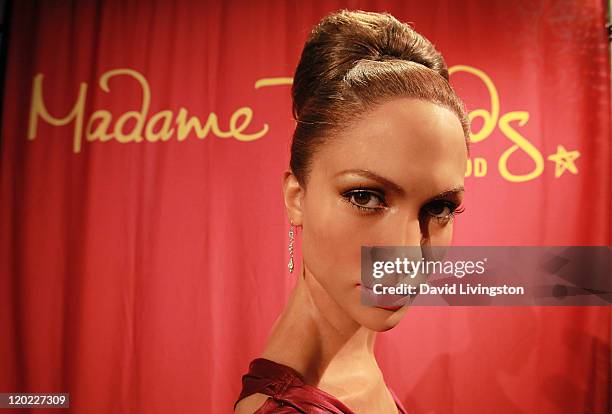 The Jennifer Lopez wax figure at Madame Tussauds Hollywood is relaunched on August 1, 2011 in Hollywood, California.
