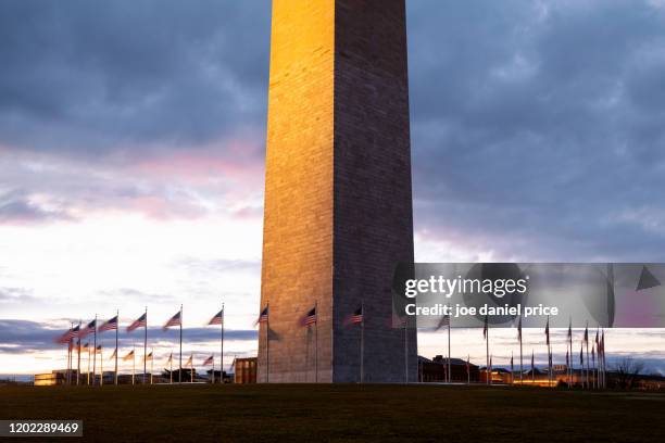 sunrise, close up, washington monument, washington dc, america - washington monument washington dc stock pictures, royalty-free photos & images