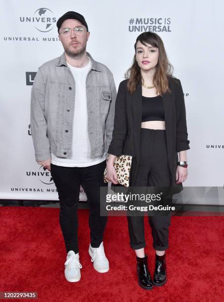 Martin Doherty and Lauren Mayberry of CHVRCHES attend the Universal Music Group Hosts 2020 Grammy After Party on January 26, 2020 in Los Angeles,...