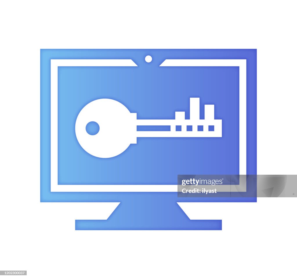 Cyber Attack Gradient Color & Paper-Cut Style Icon Design